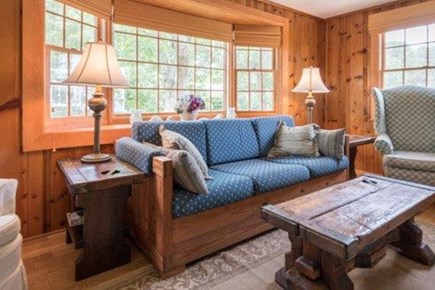 Popponesset Cape Cod vacation rental - Cute and cozy living room with fireplace.