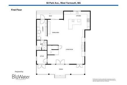 West Yarmouth Cape Cod vacation rental - Main level floor plan