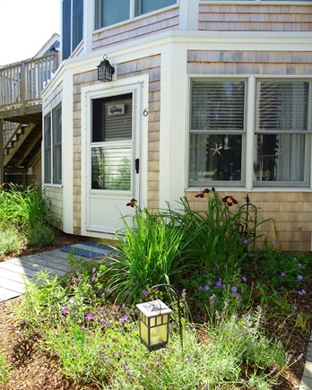 Provincetown West End Cape Cod vacation rental - Front entrance condo - gardens