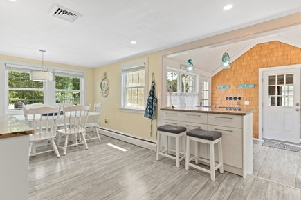 South Yarmouth Cape Cod vacation rental - Dine In Kitchen;Table 6+ seating with island for w/addlt seating