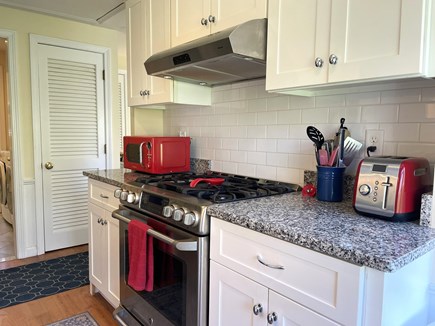 Harwich Cape Cod vacation rental - Gas stove, microwave and toaster