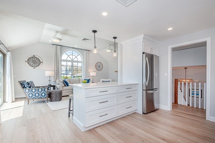 West Yarmouth Cape Cod vacation rental - Open concept kitchen and living room with water views