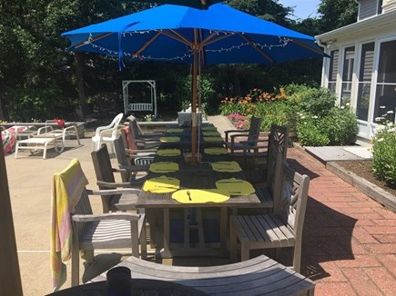 Dennis Cape Cod vacation rental - El fresco dining by the pool