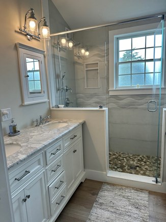 Centerville River Cape Cod vacation rental - 2nd Floor Primary Bath is opposite the Hot Tub private Deck