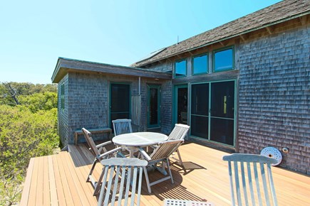 Truro Cape Cod vacation rental - Deck with Seating overlooking Ocean