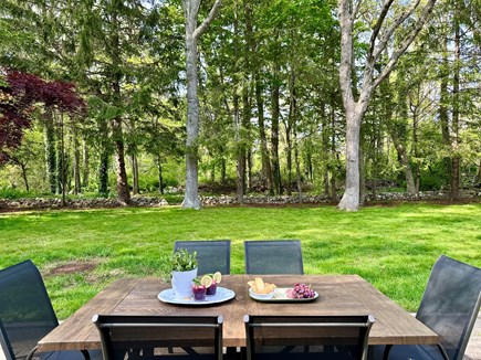 Falmouth Cape Cod vacation rental - Spacious backyard and outdoor dining.