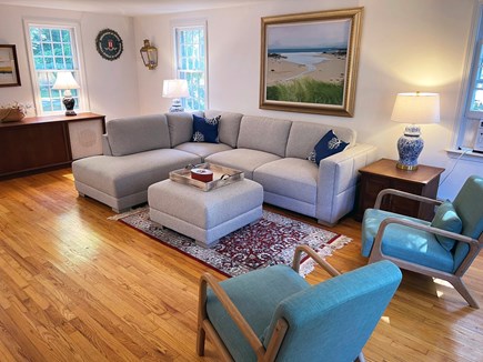 East Orleans Cape Cod vacation rental - Brand new sectional, side chairs, and large-screen TV