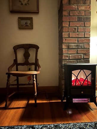 Eastham Cape Cod vacation rental - Cozy electric fireplace to warm up during the off season months.