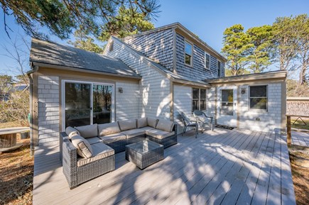 Eastham Cape Cod vacation rental - Back yard patio - also includes propane grill not shown