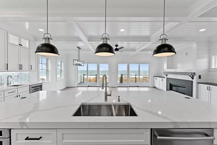 Sagamore Beach Cape Cod vacation rental - Open Concept kitchen with views of the ocean