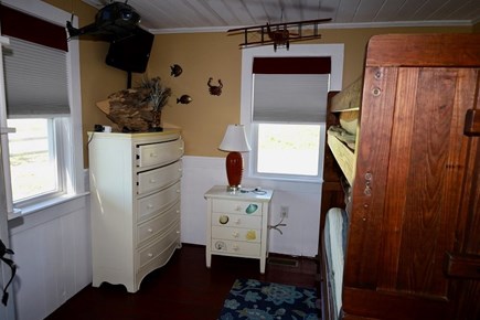 Wellfleet Cape Cod vacation rental - First Floor Bunk Bedroom with Tv