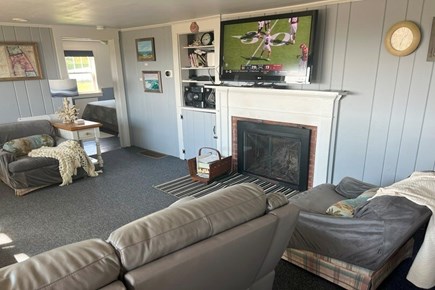 Wellfleet Cape Cod vacation rental - Fireplace and Large Screen TV with Roku