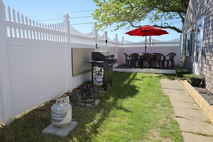 Wellfleet Cape Cod vacation rental - Courtyard with Picnic Table, Gas Grill and Lobster Cooker