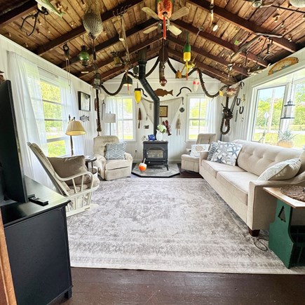 North Truro Cape Cod vacation rental - Unique quaint living room with tons of character