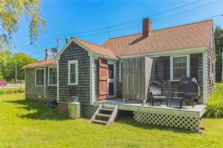 North Truro Cape Cod vacation rental - Back deck with outdoor shower