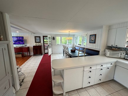 East Falmouth Cape Cod vacation rental - Kitchen & Dining Area. Dining table has seating for  8-12 people!