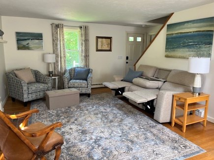 Dennis, Corporation Beach Cape Cod vacation rental - Chairs and a reclining couch with optional pull down drink holder