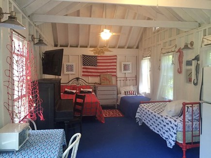 West Falmouth Cape Cod vacation rental - Chappy Shack - Fridge, Toaster Oven, 60in Flat Screen Smart TV.