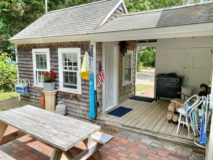 West Falmouth Cape Cod vacation rental - Picnic Area equipped with Gas Grill for summer BBQs!