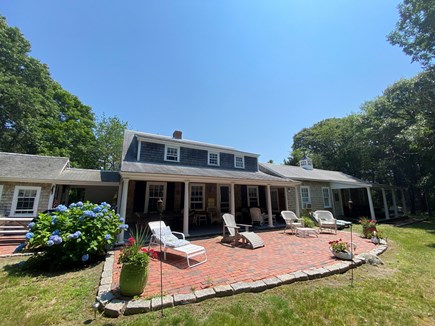 West Falmouth Cape Cod vacation rental - Back patio & deck.