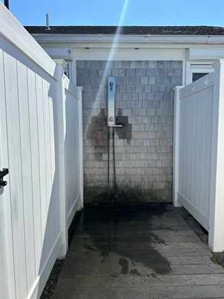 West Dennis Cape Cod vacation rental - Large outdoor shower and changing area.