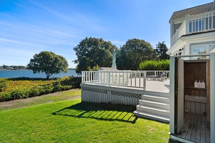 Bourne, Mashnee Island Cape Cod vacation rental - Outdoor shower with changing area