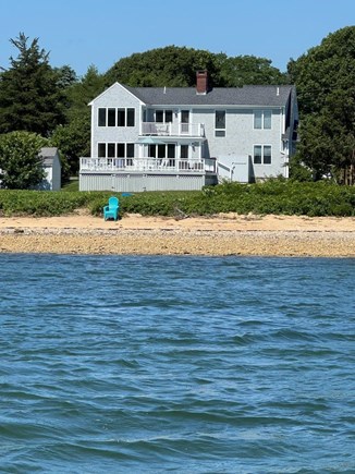 Bourne, Mashnee Island Cape Cod vacation rental - View of house/beach from the water