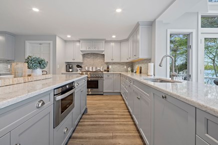 South Dennis Cape Cod vacation rental - Updated kitchen with dishwasher, island and amazing view