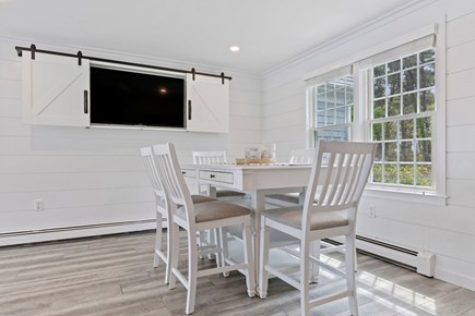 South Dennis Cape Cod vacation rental - Dinette with TV just off kitchen