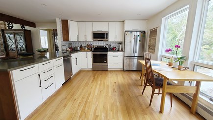 Wellfleet Cape Cod vacation rental - Nicely equipped eat-in kitchen with stainless appliances