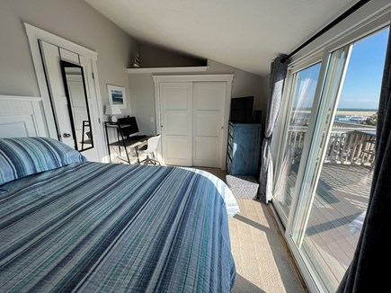 Chatham Cape Cod vacation rental - Main bedroom with private deck, queen bed and home office area