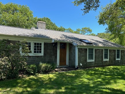 Hyannisport Cape Cod vacation rental - Front of house behind roadside privacy hedge