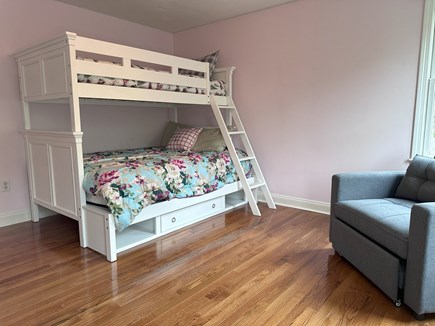 Bourne, Buzzards Bay  Cape Cod vacation rental - Kids room: full bottom, twin top, chair turns into twin.