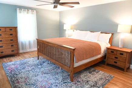 Cotuit Cape Cod vacation rental - Master bedroom (one king; crib available), main level