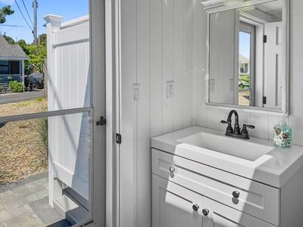 Dennis Port Cape Cod vacation rental - Bathroom opens to back entrance near the outdoor shower