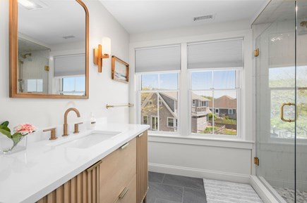 Chatham Cape Cod vacation rental - Sleek and airy en suite Full Bathroom with enclosed shower to Bedroom #2