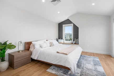 Chatham Cape Cod vacation rental - Bedroom #3 - Spacious Upper-Level King Retreat Featuring a Gas Fireplace