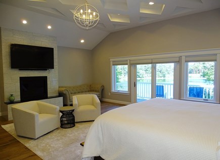 Harwich Cape Cod vacation rental - Spacious upstairs master bedroom with king bed, TV, deck