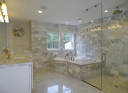 Harwich Cape Cod vacation rental - Incredible Master bath with double sinks, walk in shower