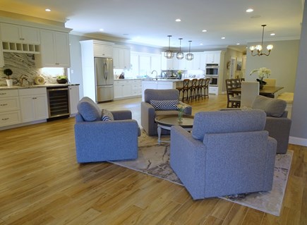 Harwich Cape Cod vacation rental - Living area extends to dining area and kitchen