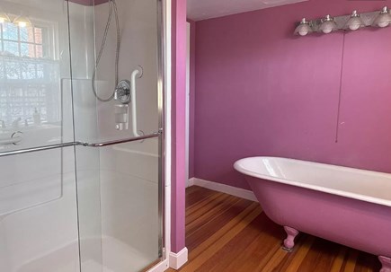 Shore Street, Falmouth Cape Cod vacation rental - 2nd Floor Bathoom with Shower & Tub