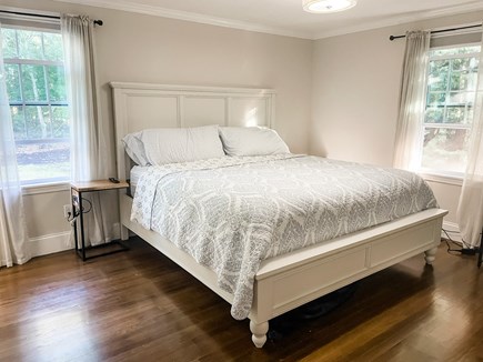 Harwich Cape Cod vacation rental - Master Bedroom, King Bed and Work Station with Dual Screens/port