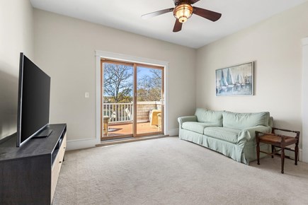 Cotuit, Barnstable Cape Cod vacation rental - Second Floor - Den and Deck overlooking ShoeString Bay