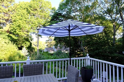 Cotuit Cape Cod vacation rental - Deck off dining room w seasonal views