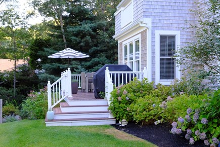 Cotuit Cape Cod vacation rental - Deck, grill, to lush gardens