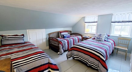 Wellfleet Cape Cod vacation rental - Bedroom on second floor with 3 twin beds