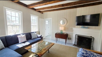 Wellfleet Cape Cod vacation rental - Family Room with Smart TV, futon and L shaped couch