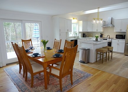 Brewster Cape Cod vacation rental - Bright dining area with slider to back deck 
