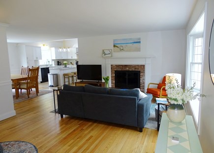 Brewster Cape Cod vacation rental - Comfortable living area with TV, bay window