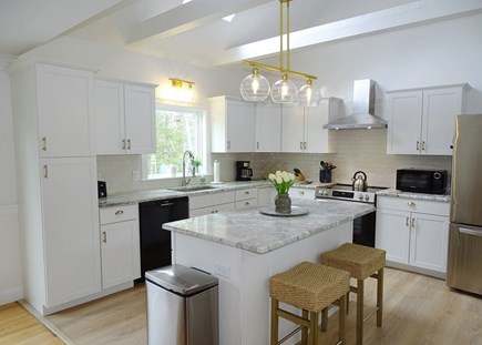 Brewster Cape Cod vacation rental - Lovely kitchen with center island, skylight, all amenities 